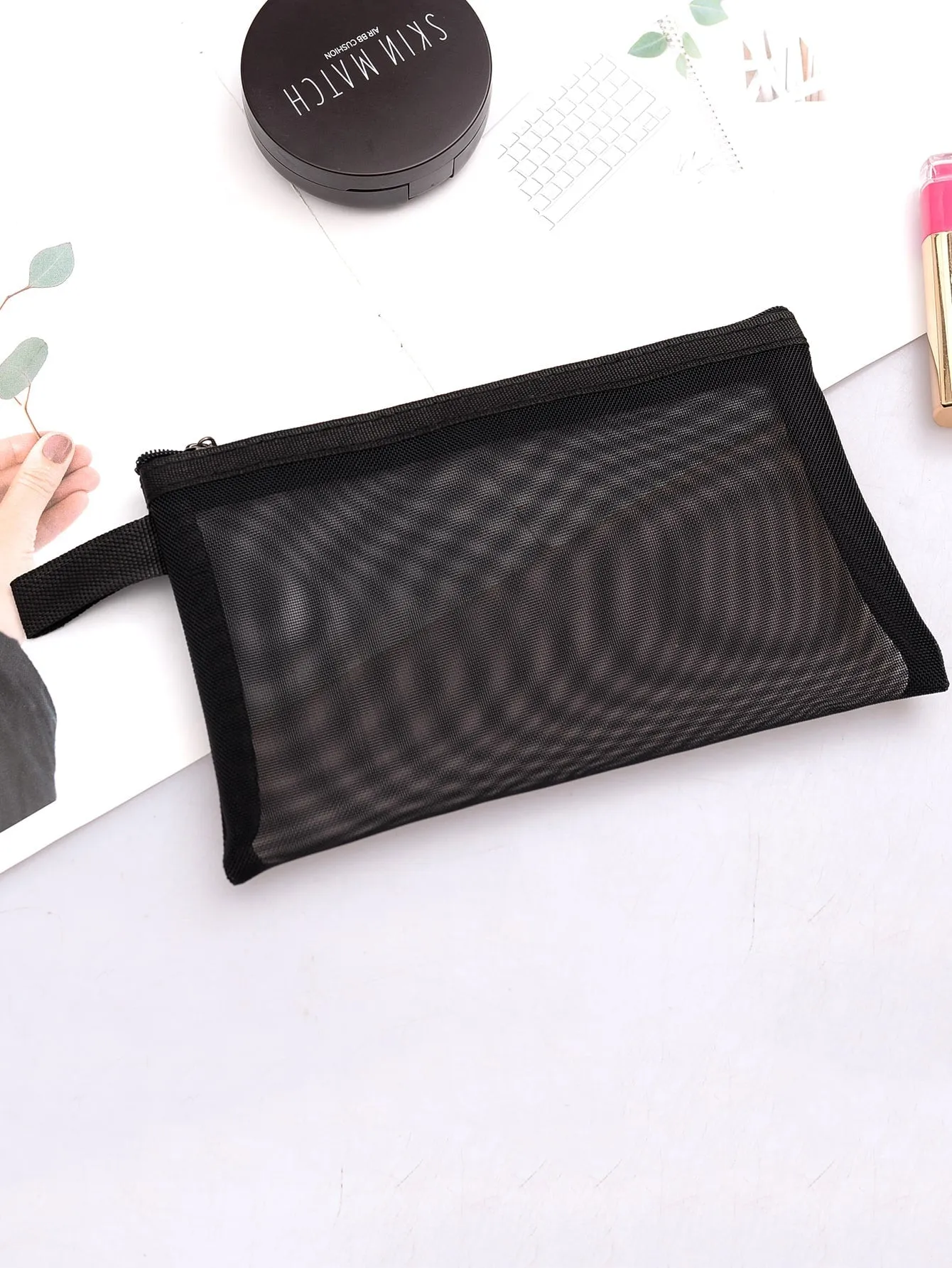 Sheer Mesh Clutch Bag