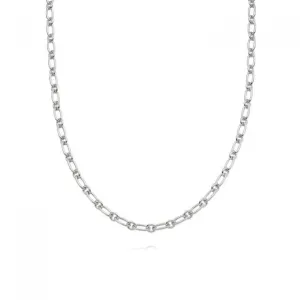 Stacked Linked Chain Sterling Silver Necklace NB8008_SLV