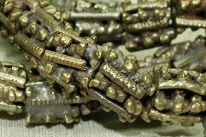 Strand of Cool Lumpy Brass Beads from Yemen