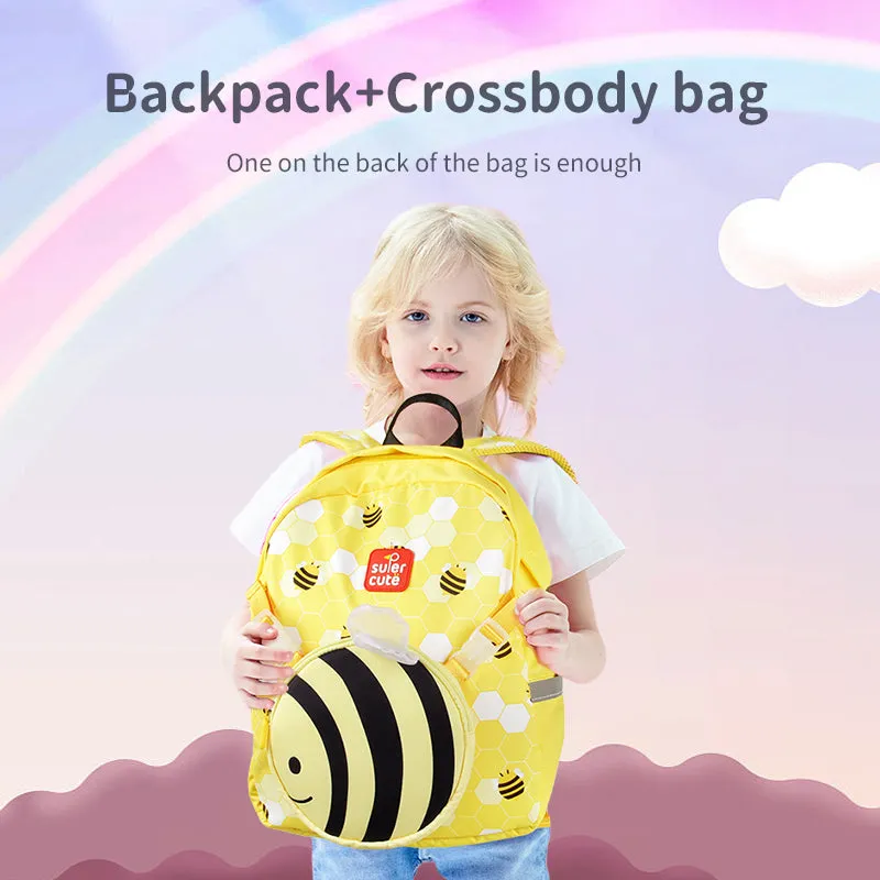 Supercute Bee Backpack Two-In-One