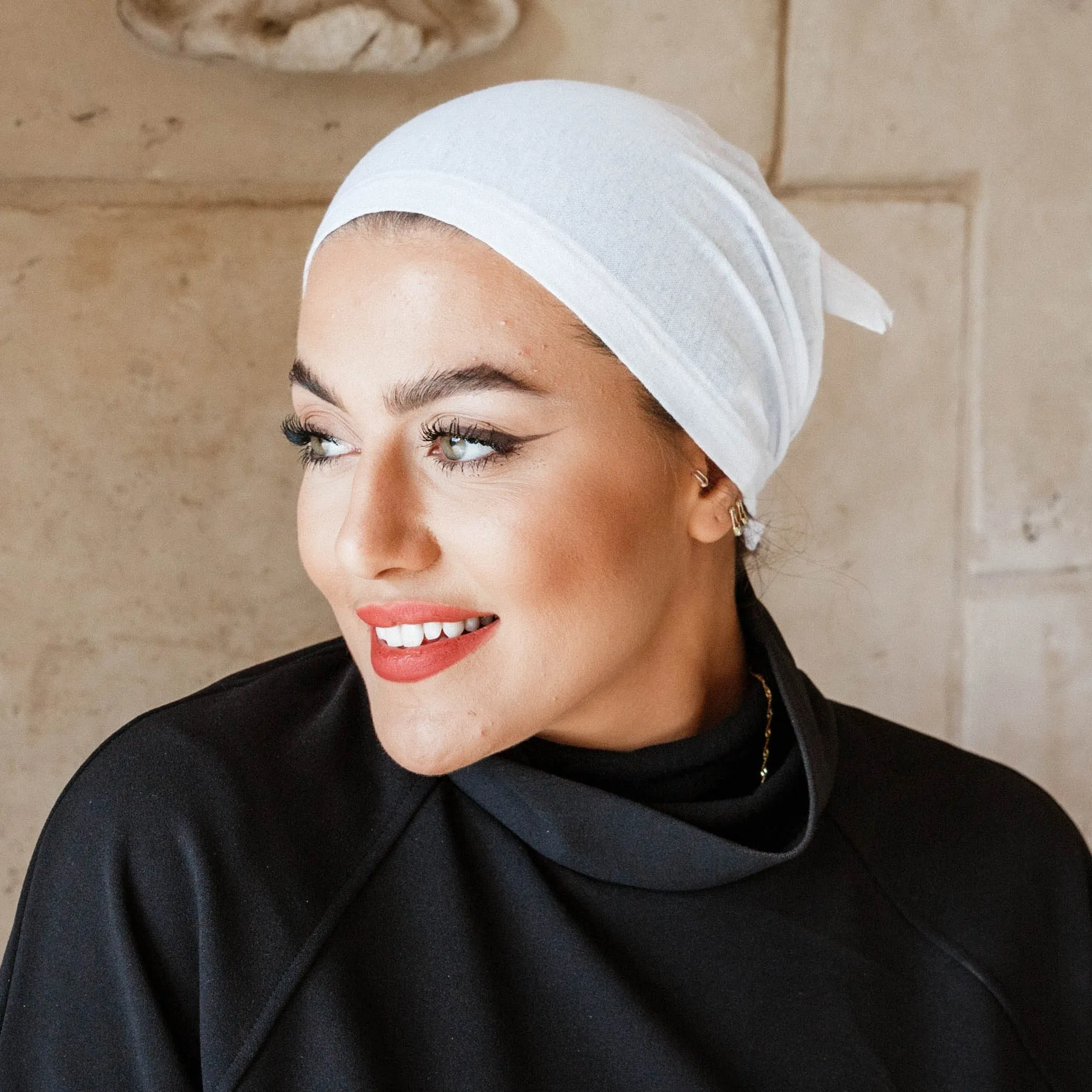 Undercover White and Black Turban