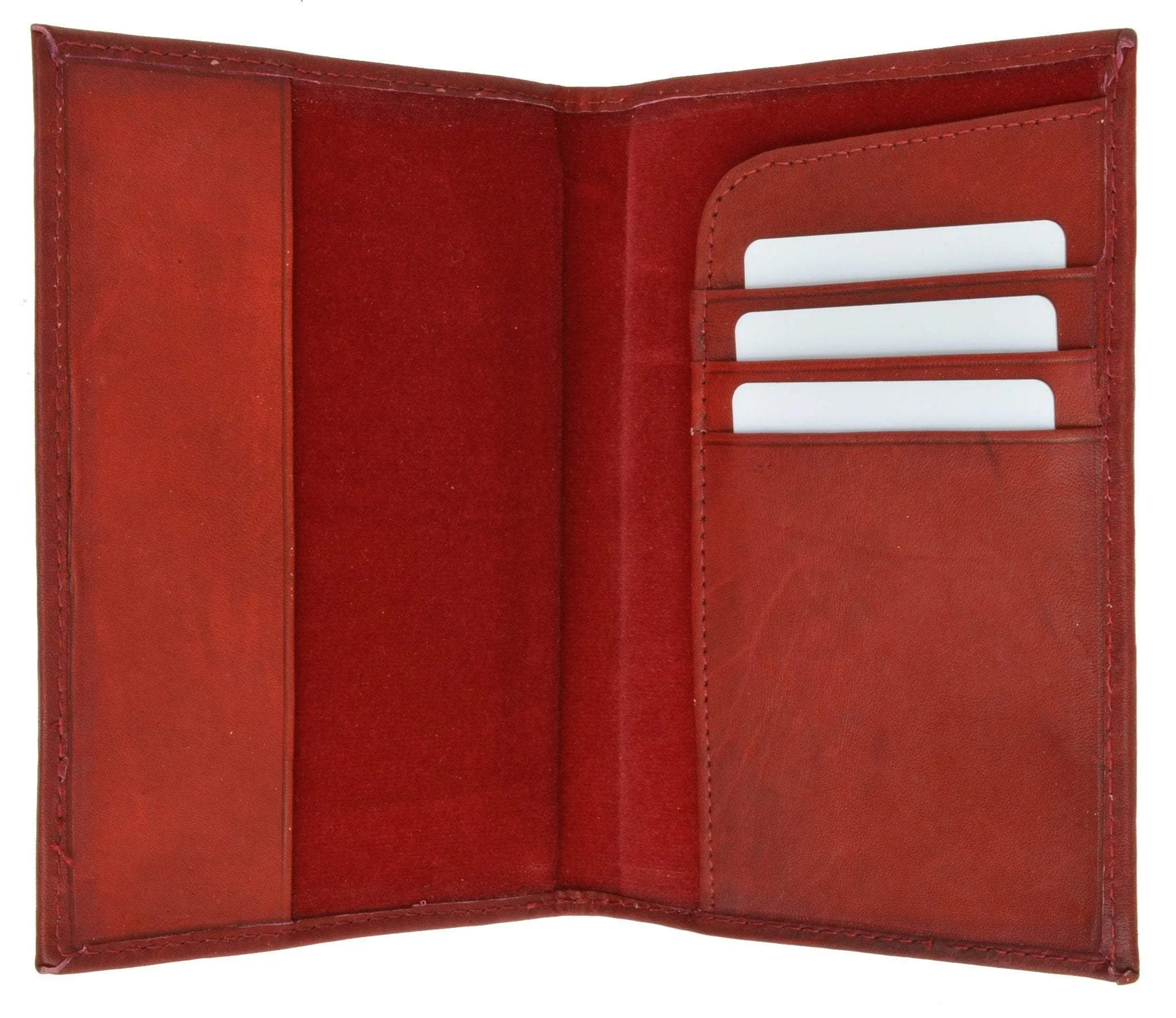 USA Gold Genuine Leather Passport Cover for Travel with Credit Card Slots 601 CF USA (C)