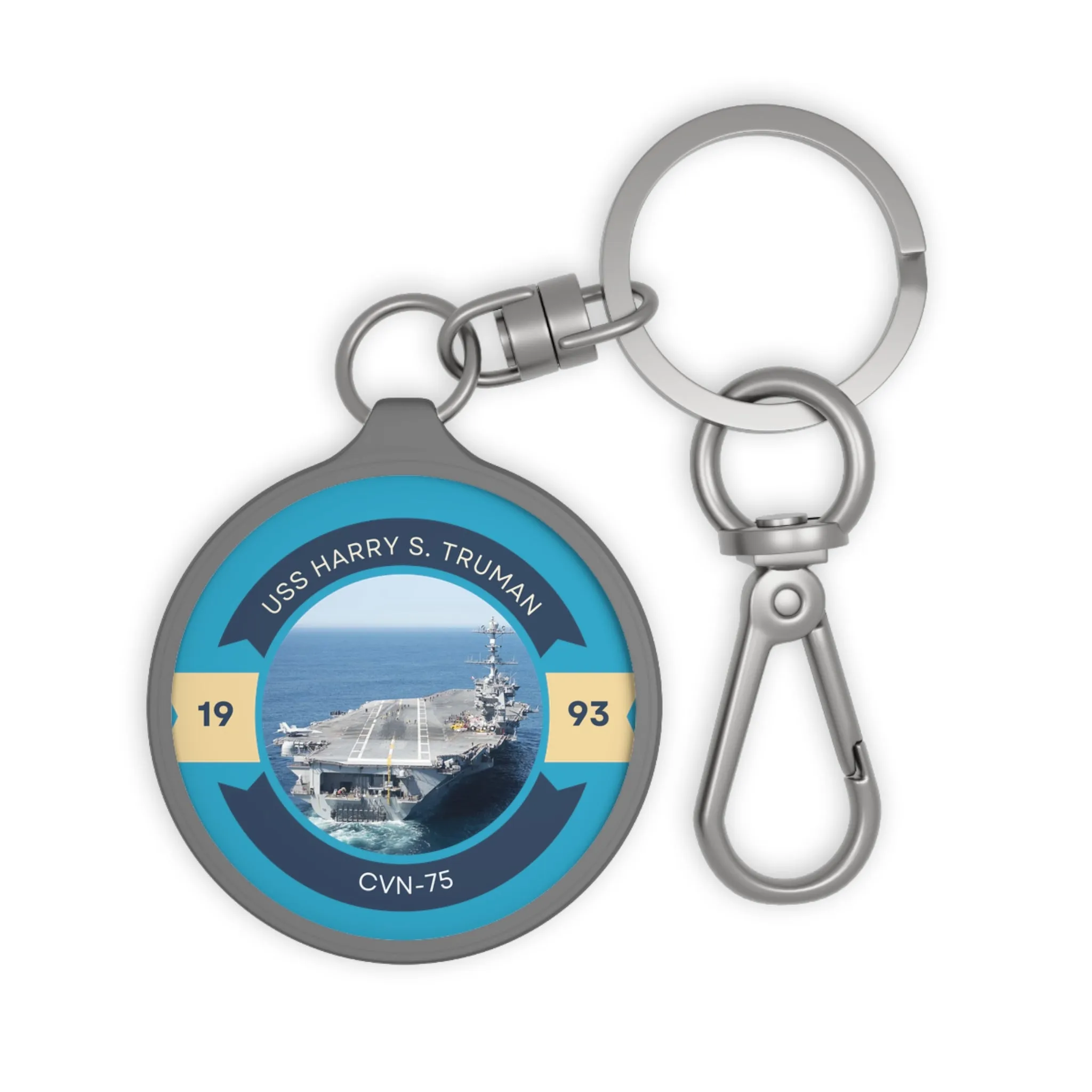 USS Harry S. Truman CVN-75 POD Navy Ship  Keyring Tag