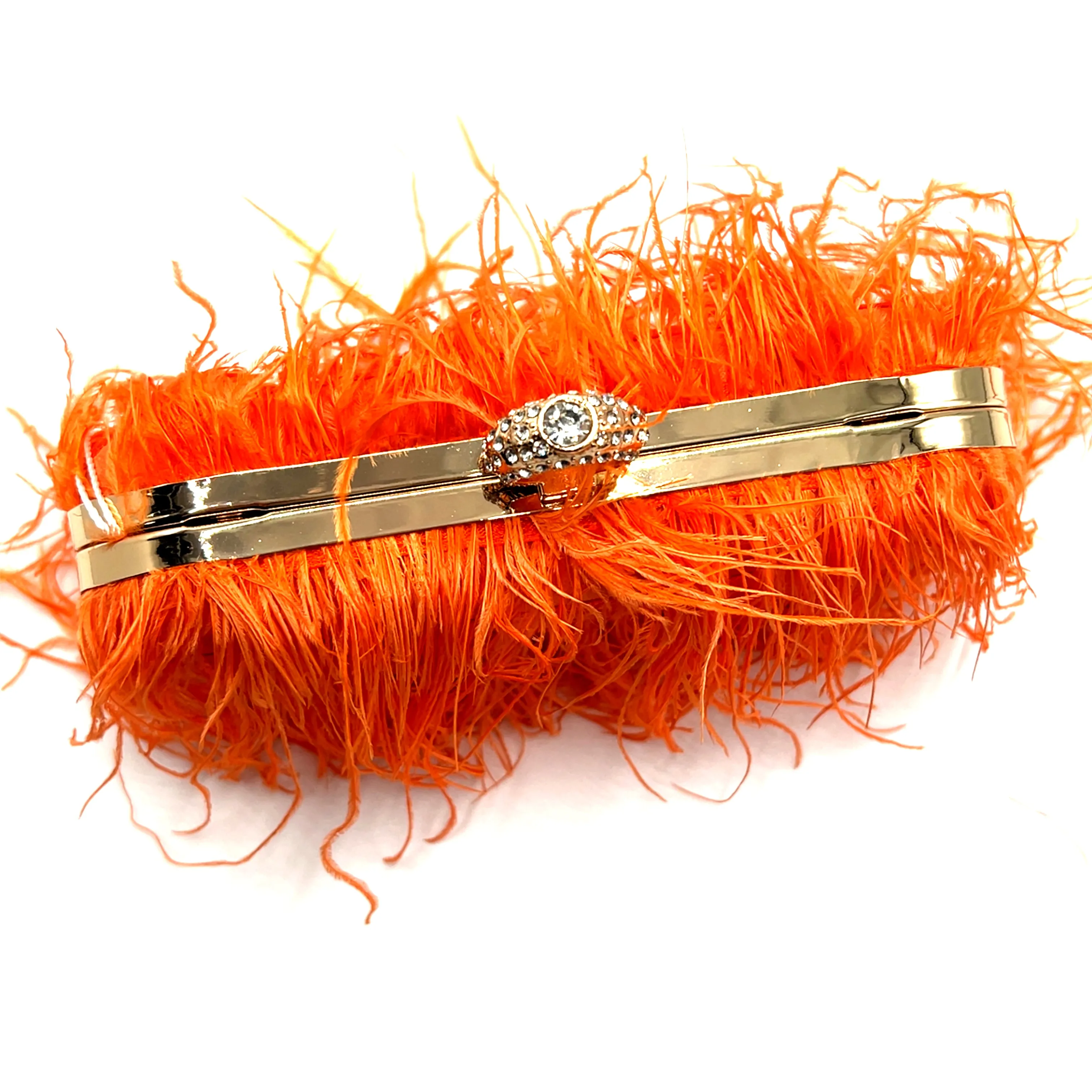 Vibrant Feather Evening Bag