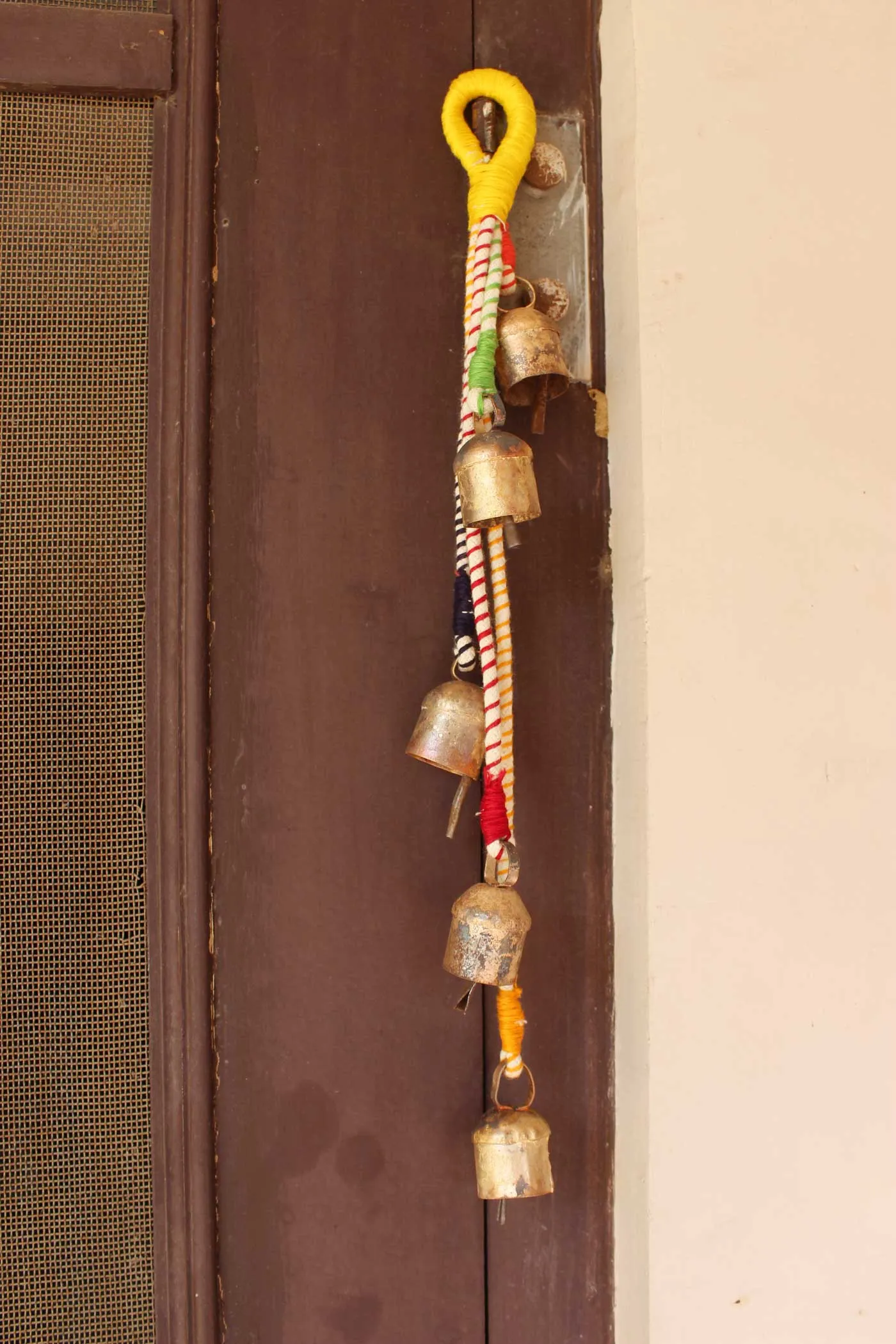 Vintage Bells Hanging String Chimes Door Hangings 70 cm Length Indian Metal Crafts