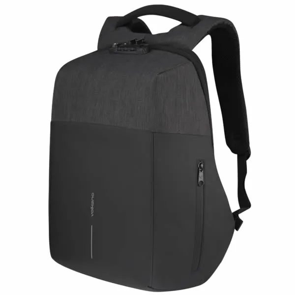 Volkano Deux Series 15.6" Laptop Backpack - Black/Charcoal