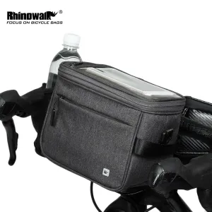 Waterproof Bicycle Bag Touch Screen Handlebar Front Tube Bag Multifunction Shoulder Bag for Phone Camera GPS Container