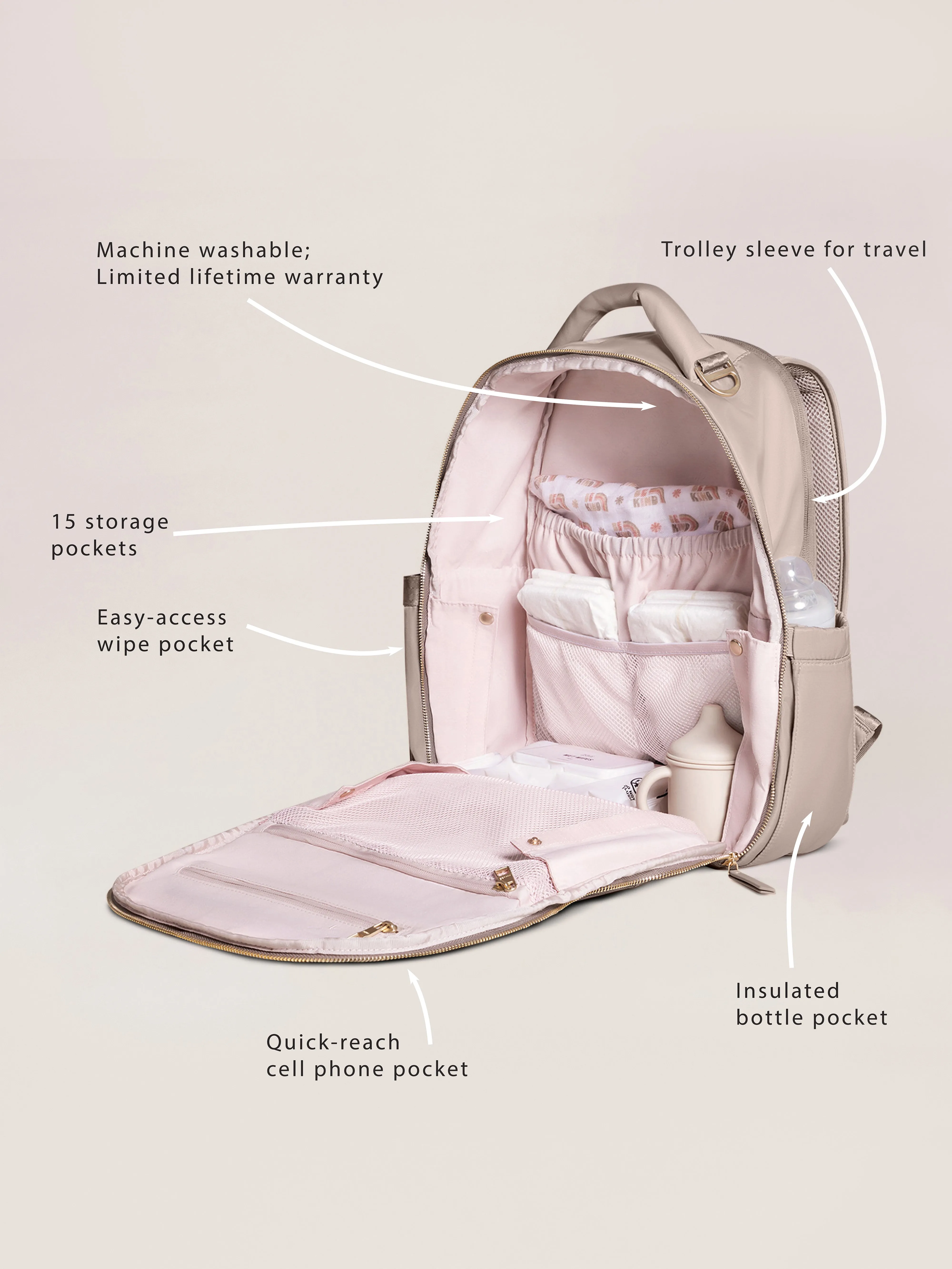 Witney Carson Classic Diaper Backpack | Cloud