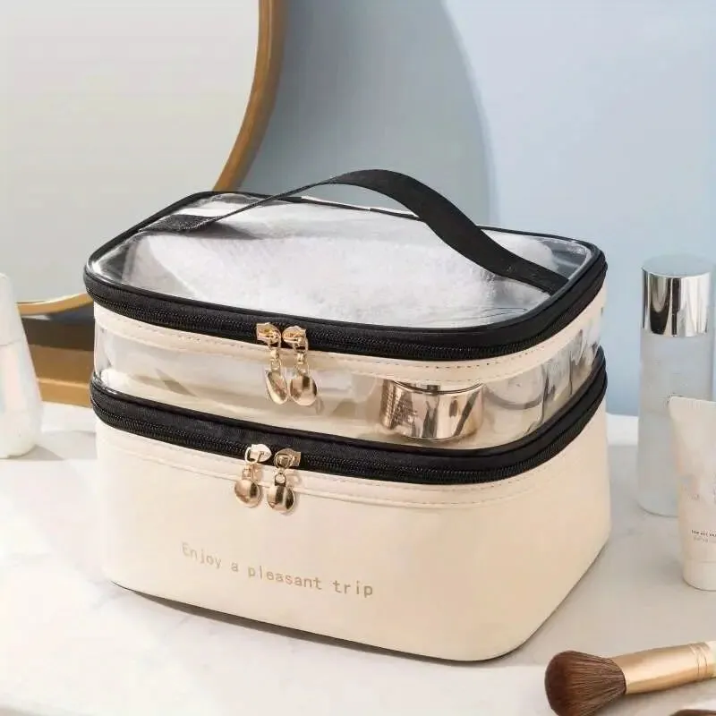 Women's Double Layer Makeup Bag